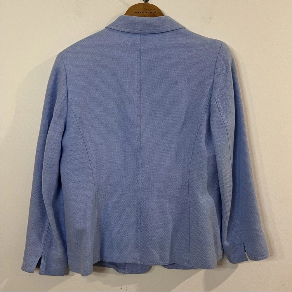 Vintage Talbots 100 % linen blue blazer women’s size 12 - Picture 6 of 7